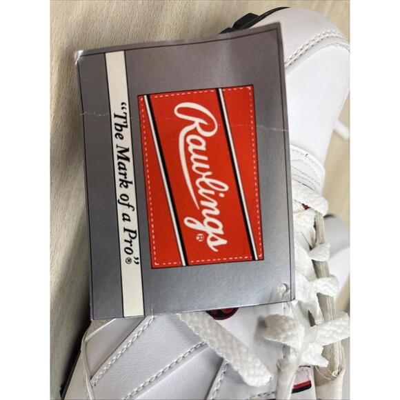 Rawlings Cleats White/Red/Black Size 6 Vintage - Picture 8 of 11